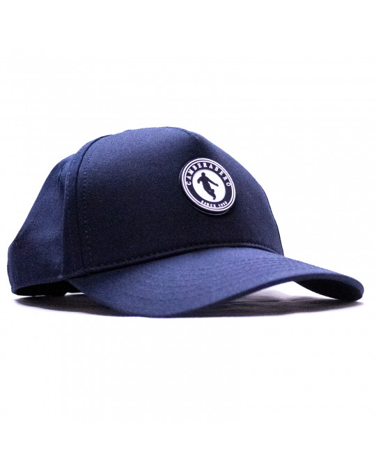 Casquette unie en toile bleu marine