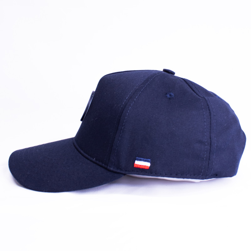 Casquette unie en toile bleu marine