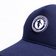 Casquette unie en toile bleu marine