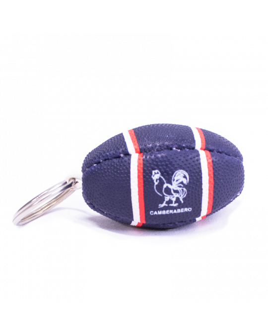 Porte-clés ballon rugby France bleu marine