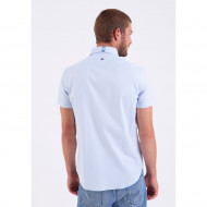 Chemise manches courtes écusson brodé