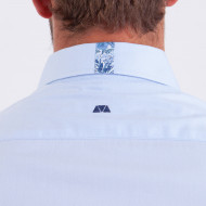 Chemise manches courtes écusson brodé