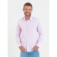 Chemise unie en coton lin