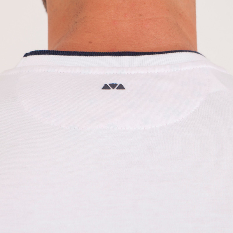 T-shirt uni avec détails popeline imprimée 