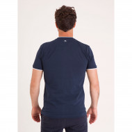 T-shirt uni avec détails popeline imprimée 