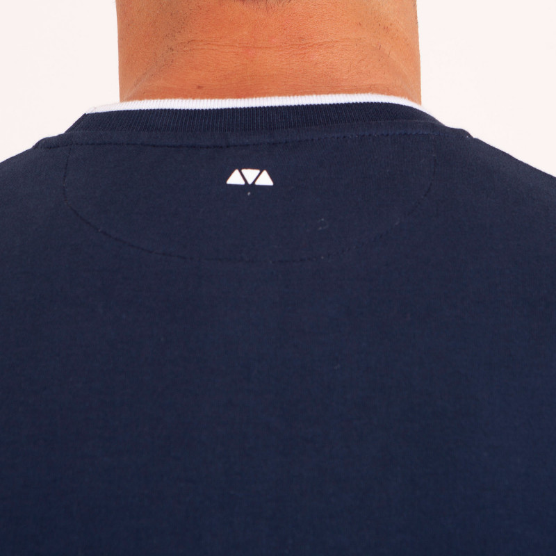 T-shirt uni avec détails popeline imprimée 
