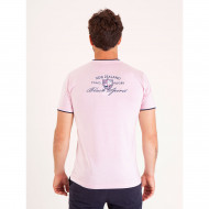T-shirt uni à broderie au dos