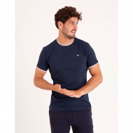 T-shirt uni à broderie au dos