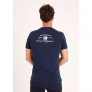 T-shirt uni à broderie au dos