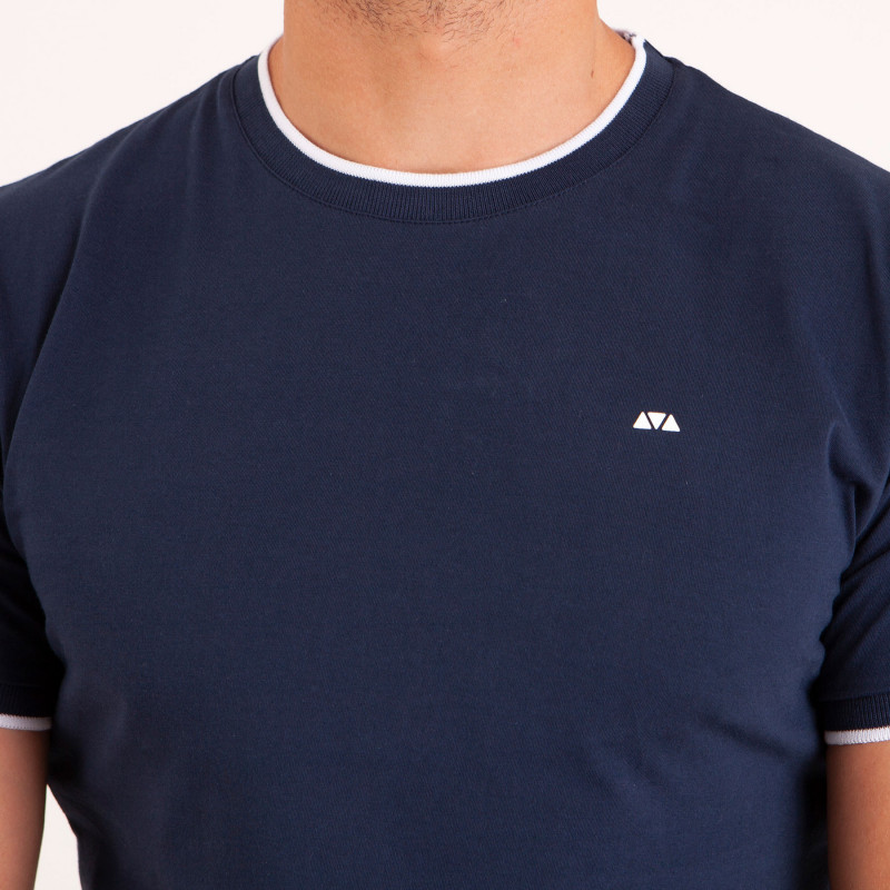 T-shirt uni à broderie au dos