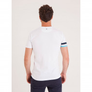 T-shirt à manche droite tricolore