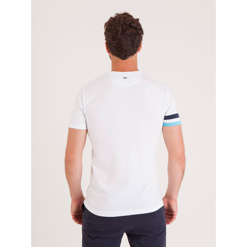 T-shirt à manche droite tricolore
