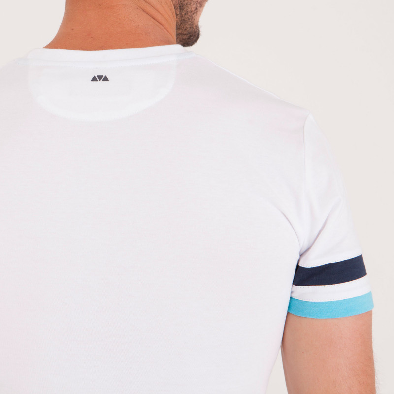 T-shirt à manche droite tricolore