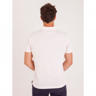 Polo col zippé en maille fantaisie cloquée