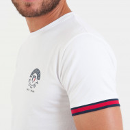 T-shirt uni avec print poitrine
