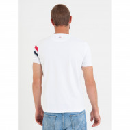 T-shirt avec empiècements poitrine tricolores