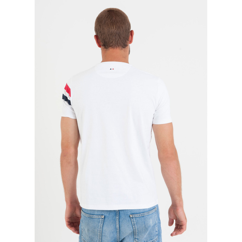 T-shirt avec empiècements poitrine tricolores