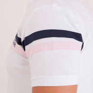 Polo manches assymétriques avec bandes