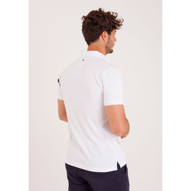 Polo manches assymétriques avec bandes