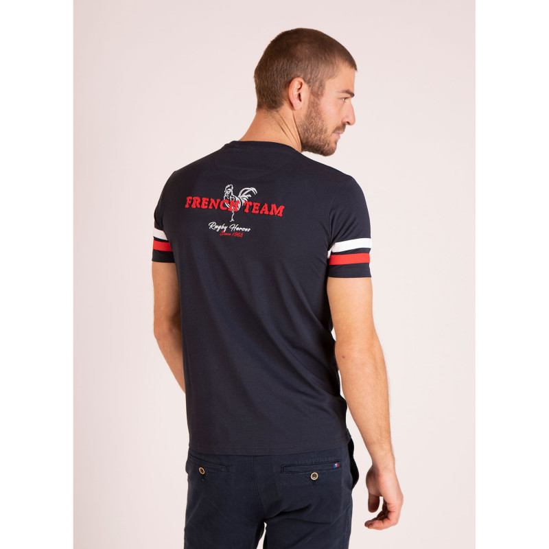 Tee-shirt uni à broderie dos