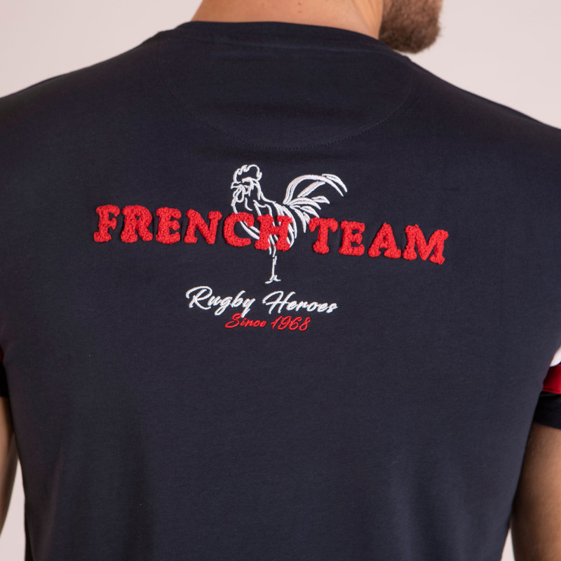 Tee-shirt uni à broderie dos