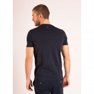 Tee-shirt uni à broderies poitrine