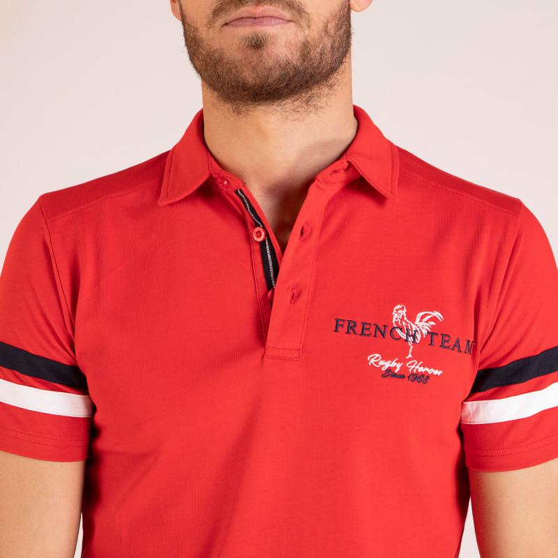 Maillot uni manches courtes avec bandes appliquées