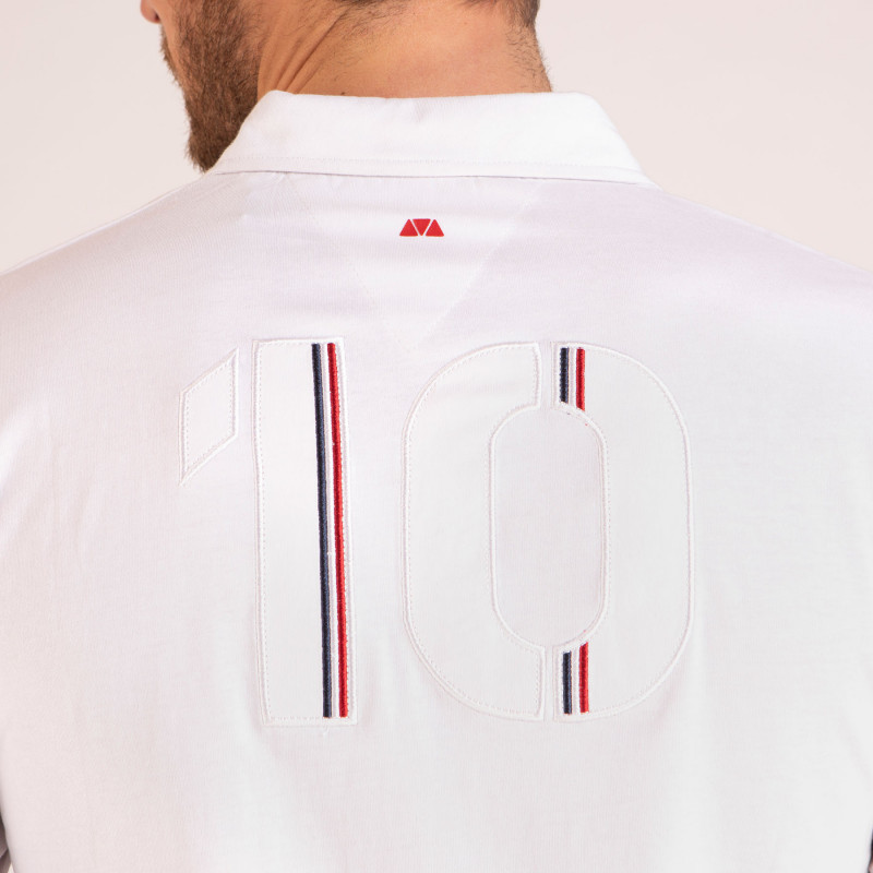 Maillot manches longues uni numéro 10 avec détails tricolores