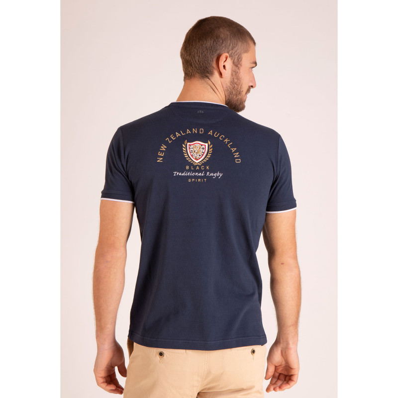 Tee-shirt uni à broderies