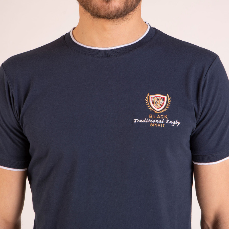 Tee-shirt uni à broderies