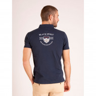 Maillot manches courtes uni avec broderie dos