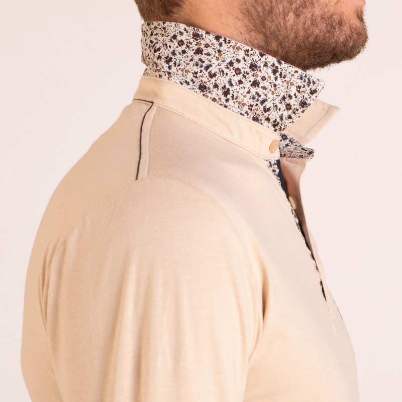 Maillot manches longues avec broderie et détails fleuris