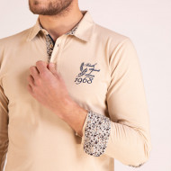 Maillot manches longues avec broderie et détails fleuris