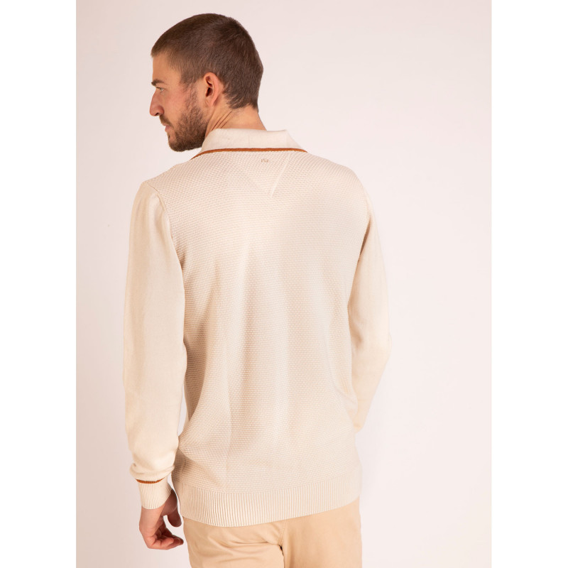 Polo manches longues tricoté