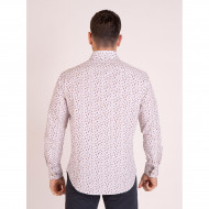 Chemise manches longues en popeline imprimée