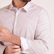 Chemise manches longues à mini motifs