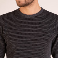 Pull uni maille fantaisie