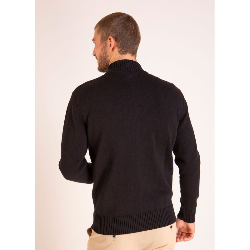 Cardigan zippé à col montant