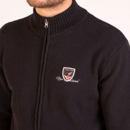 Cardigan zippé à col montant