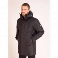 Parka à capuche noir