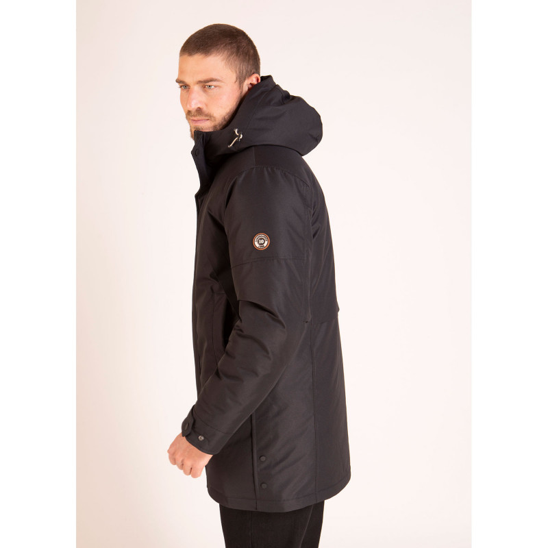 Parka à capuche noir
