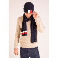 Bonnet bleu marine avec bandes tricolores