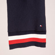 Echarpe bleu marine avec bandes tricolores