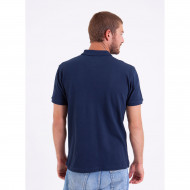 Polo uni en maille cloquée fantaisie