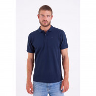 Polo uni en maille cloquée fantaisie