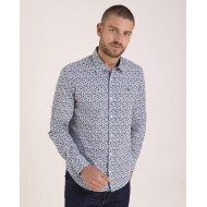 Chemise en popeline imprimée fleuri