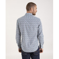 Chemise en popeline imprimée fleuri