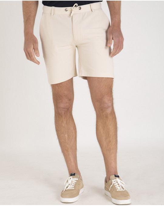Short chino fantaisie taille élastique avec cordon
