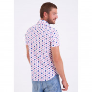 Chemise manches courtes en popline imprimée fleuri