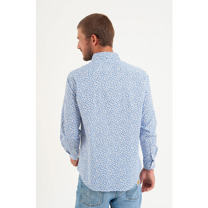 Chemise en popeline imprimé fleurs